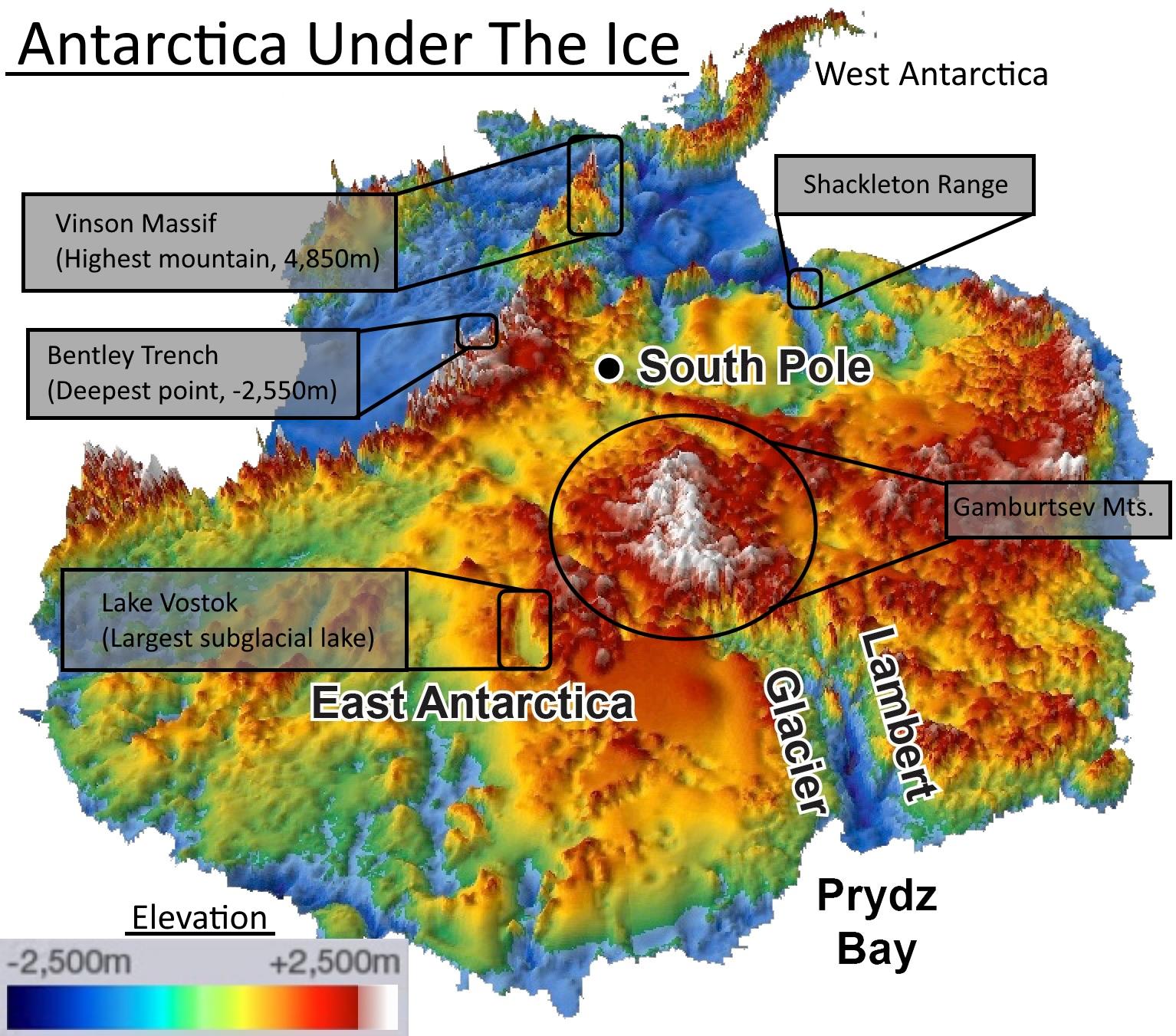 Antarctica zonder ijs - vivid maps